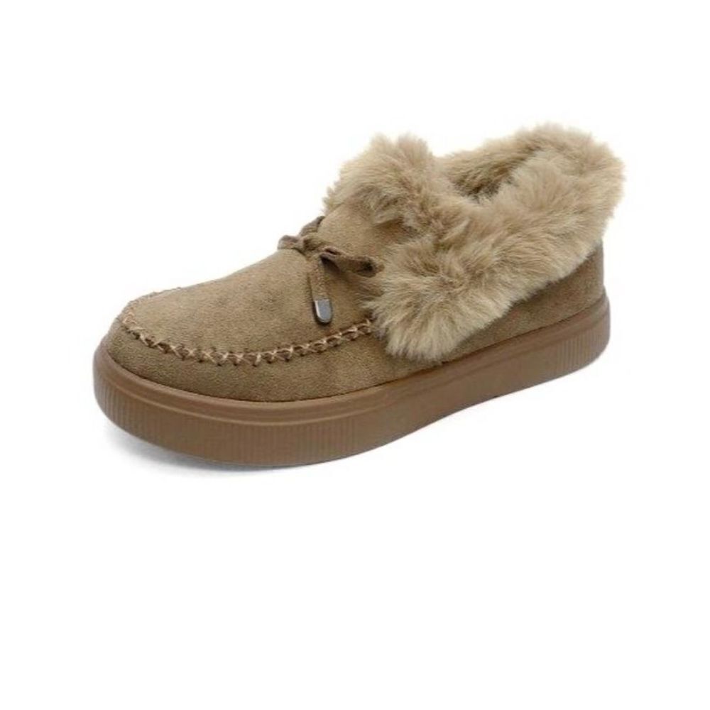 WILD DIVA Slip On Faux Fur Cozy‎ Slipper Moccasin Lounge Shoes sz 7 / 8